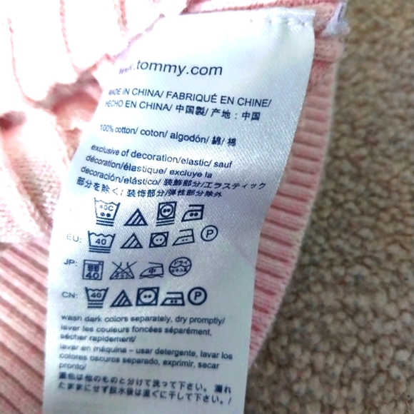Tommy Hilfiger Sweater Light Pink Pullover Scoop Neck Cable Knitted - Picture 5 of 6